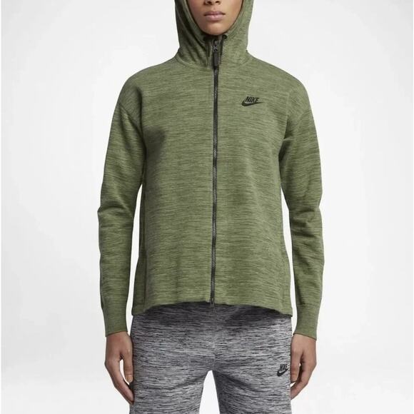 Nike Tech Knit Women’s Full Zip Hoodie Size Medium L835641-387 - Picture 6 of 12